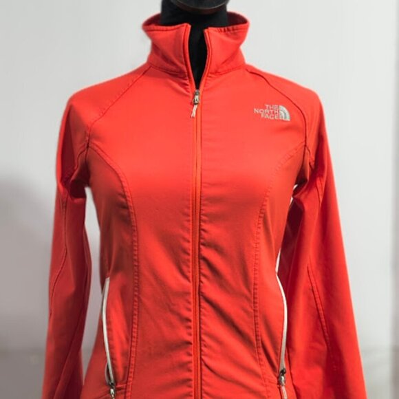 The North Face Jacket Adult XS Orange Lightweight Stretch Hiking Outdoors Womens - Picture 1 of 12
